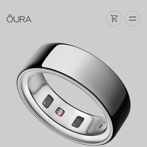 Oura Ring 4 Silver Size 8 Factory Sealed